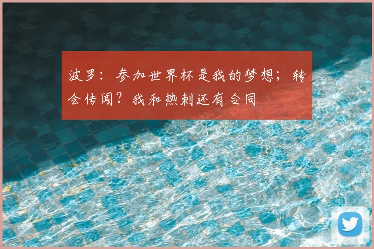 波罗：参加世界杯是我的梦想；转会传闻？我和热刺还有合同